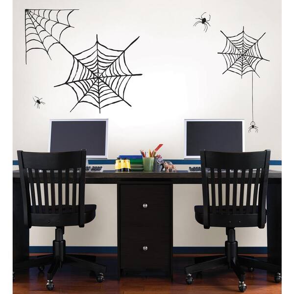 WallPops 39 in. x 34.5 in. Spider Web Large Wall Art Kit