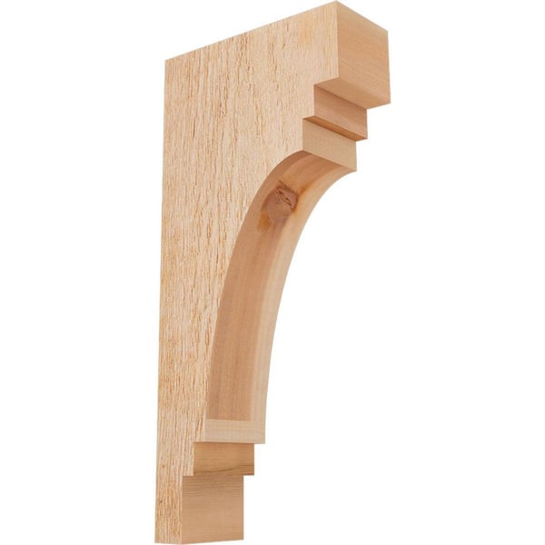 Ekena Millwork 4 in. x 10 in. x 22 in. Western Red Cedar Pescadero Rough Sawn Corbel