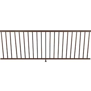 Contemporary 8 ft. x 36 in. Brown Fine Textured Aluminum Level Rail Kit