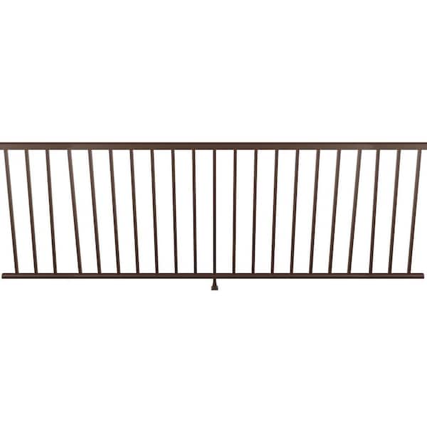 Pegatha Contemporary 8 ft. x 36 in. Brown Fine Textured Aluminum Level Rail Kit