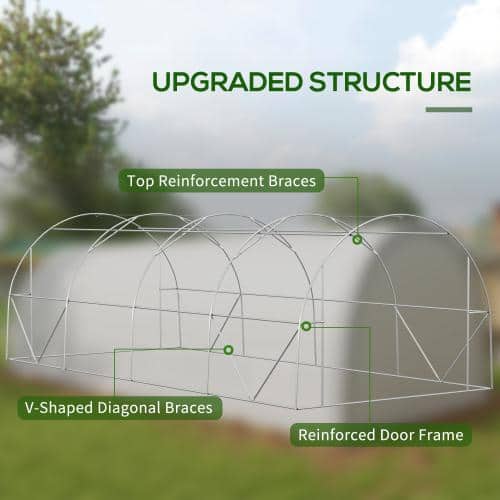 ITOPFOX 10 ft. x 19.5 ft. x 6.5 ft. Portable Greenhouse Zippered
