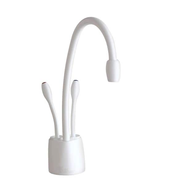 InSinkErator Indulge Contemporary Series 2-Handle 8.4 in. Faucet for Instant Hot & Cold Water Dispenser in White