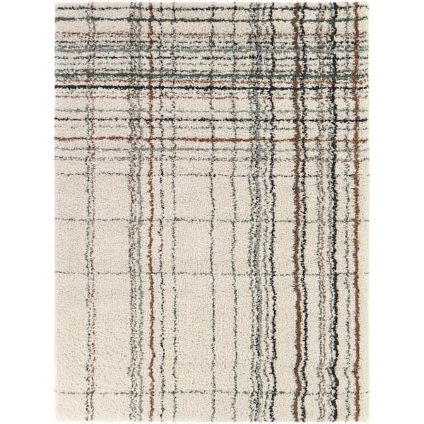 Circe Cream 5 ft. 3 in. x 7 ft. Striped Area Rug