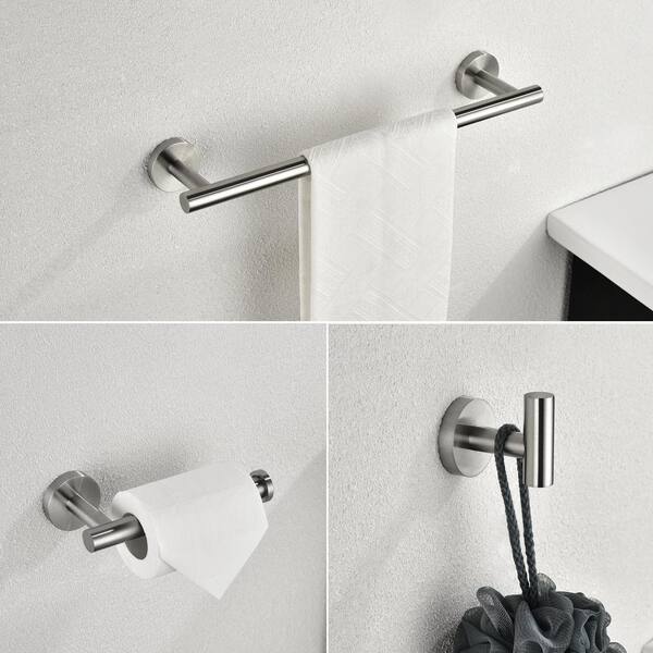 EAKYHOM 3Piece Bath Hardware Set with Towel Bar, Toilet Paper Holder