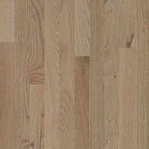 Plano Low Gloss Taupe Oak 3/4 in. Thick x 3-1/4 in. Wide x Varying Length Solid Hardwood Flooring (22 sqft/case)