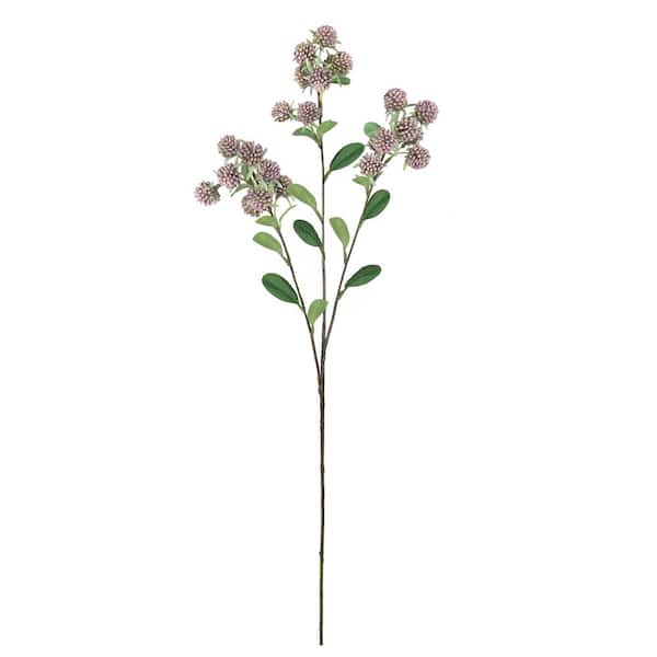 LIVING LUXURY 30 in. Dusty Mauve Artificial Wild Berry Filler Flower Stem Spray (Set of 4)