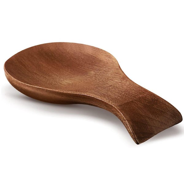 Acacia Wood Spoon Rest for Stove Top, Kitchen, Counter, Countertop, Farmhouse as Dining Table Decoration, Brown