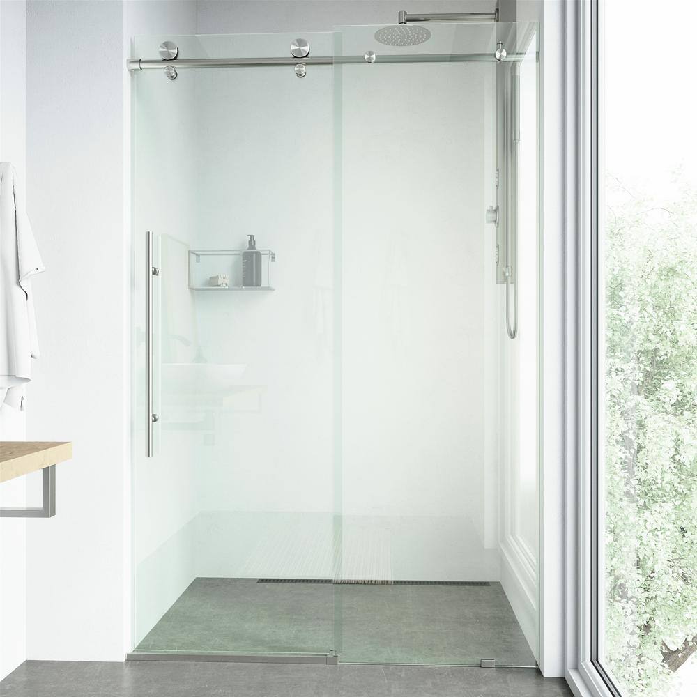 Elan E-Class 44-48" Frameless Sliding Shower Door with Clear Glass