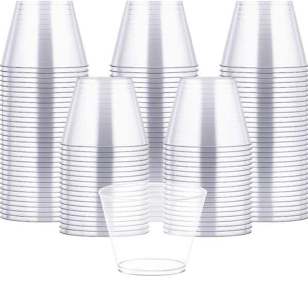 2.7 in. Clear Transparent Disposable Plastic Shot Glasses Disposable Tumblers (100 Per Case) for Party Events