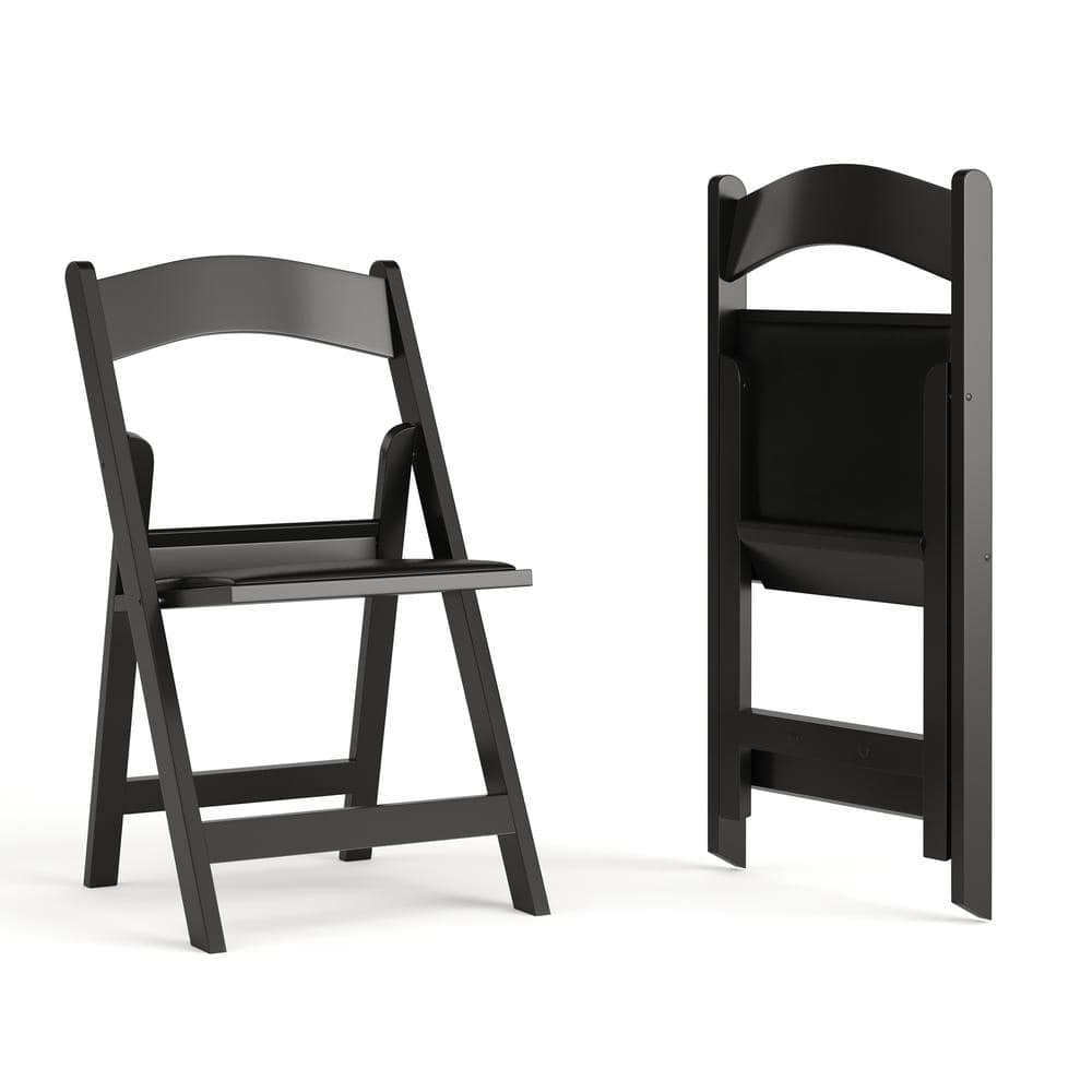 Black Vinyl Seat with Resin Frame Folding Chair (Set of 2) price history on PriceWatchPro