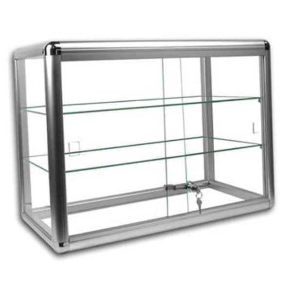 Only Hangers Silver Anodized Aluminum Glass Organizer Case/ Rack
