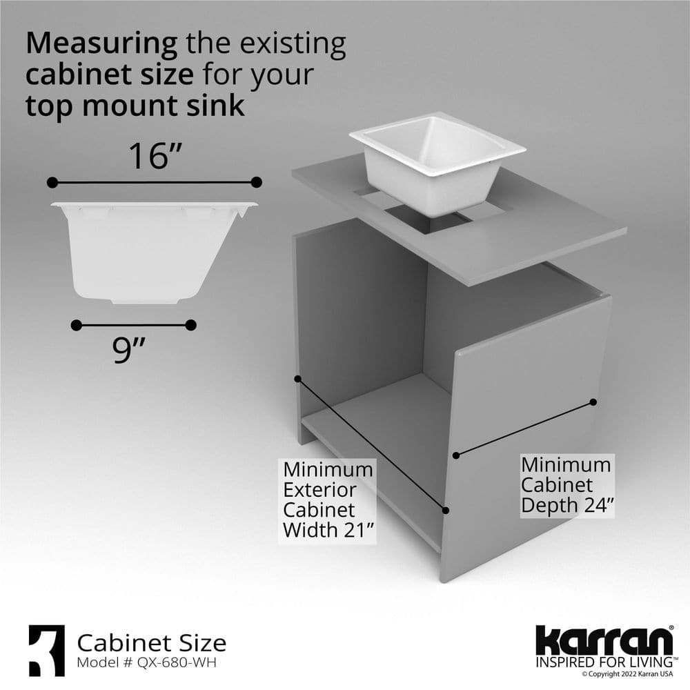White Quartz Composite Single Bowl Drop-in Kitchen Sink