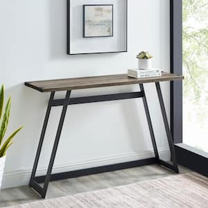 46 in. Gray Wash/Black Standard Rectangle Composite Console Table