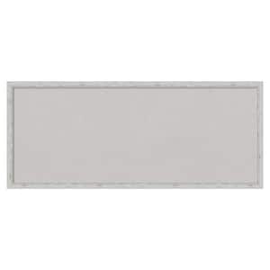 Imprint Silver Wood Framed Grey Corkboard 31 in. x 13 in. Bulletin Board Memo Board