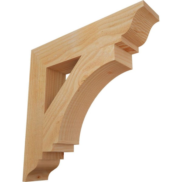 Ekena Millwork 4 in. x 20 in. x 20 in. Douglas Fir Imperial Traditional Rough Sawn Bracket