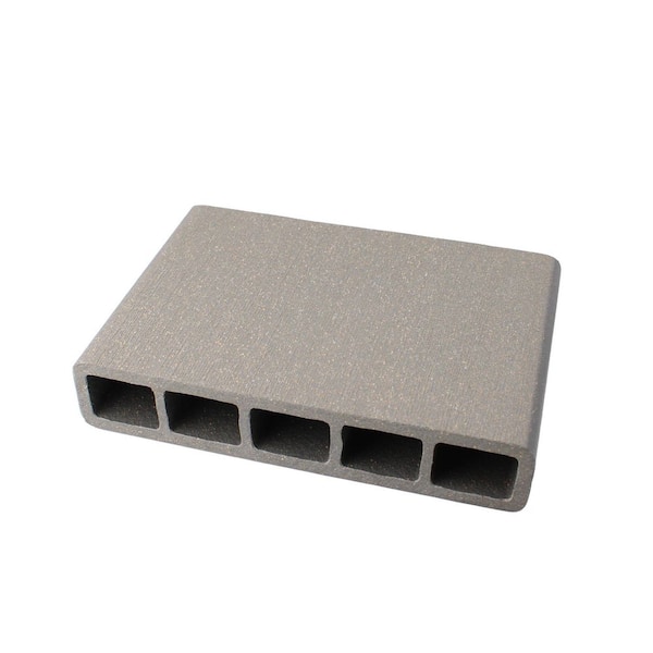 Commercial Dekk 1 in. x 8 in. x 5.25 in. Driftwood Composite Deck Board Sample