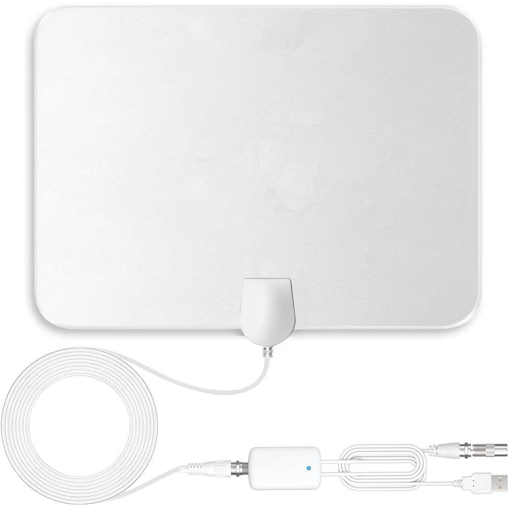 Indoor Antenna 4K Amplified HD Digital 1000 Miles Range Signal Booster Coax Cable 16 ft. White price history on PriceWatchPro