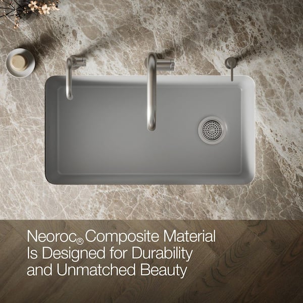 KOHLER Cairn Neoroc Undermount Granite Composite 33.5 in. Single