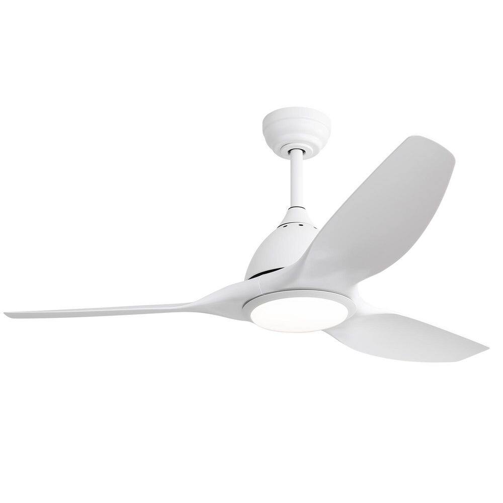 52 in. LED Indoor White Ceiling Fan with Light Kit, DC Reversible Motor price history on PriceWatchPro