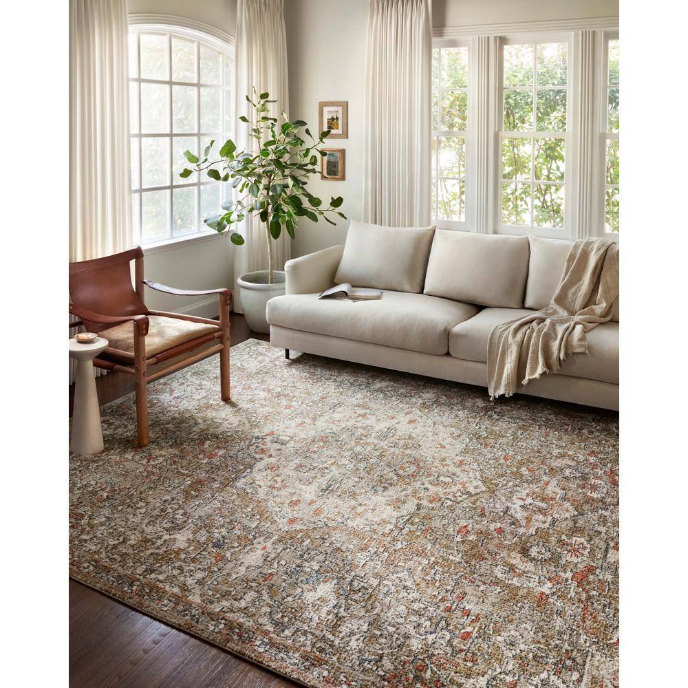 45" Round Red Easy-Care Viscose Blend Area Rug