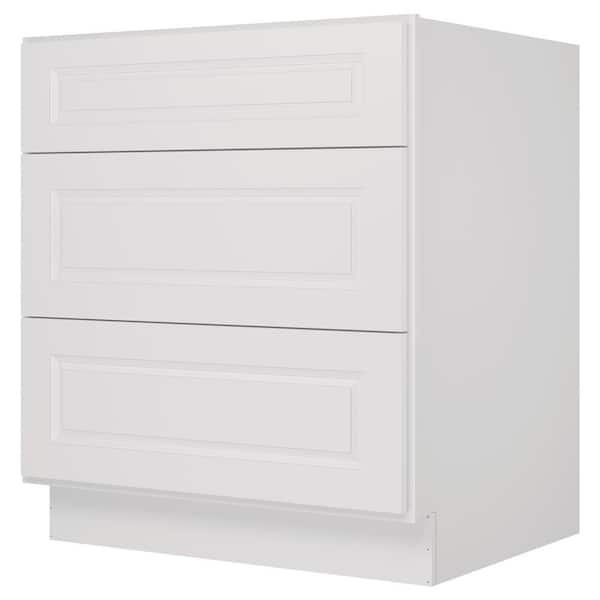 HOMEIBRO 30 in. Wx24 in. Dx34.5 in. H in Raised Panel Dove Plywood