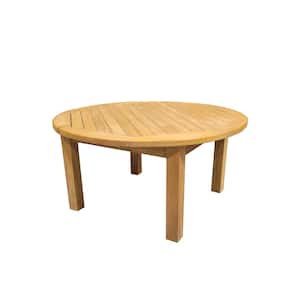 Asia 36 in. Round Natural Teak Outdoor Coffee Table