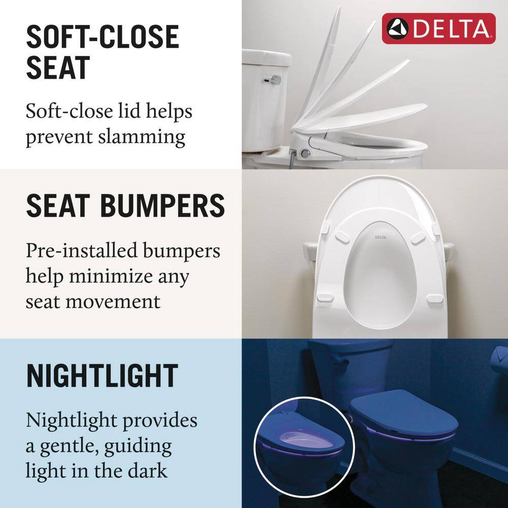 Refresh Ultimate White Elongated Electric Bidet Toilet Seat