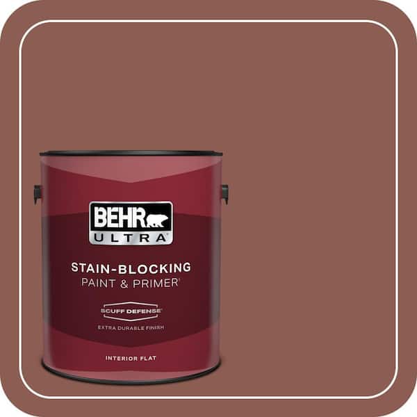 BEHR ULTRA 1 gal. #S170-6 Red Curry Extra Durable Flat Interior Paint & Primer