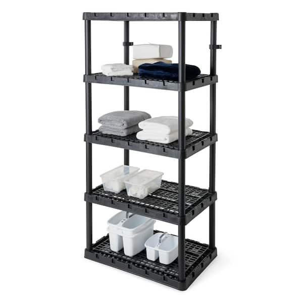 Gracious Living 4 Shelf Heavy Duty Black Ventilated Unit