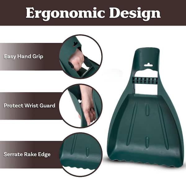 Leaf Claws Grabber Scoop Hand Rakes – Ergonomic Gardening Tool For Leaves, Mulch, Yard Debris, Made In USA