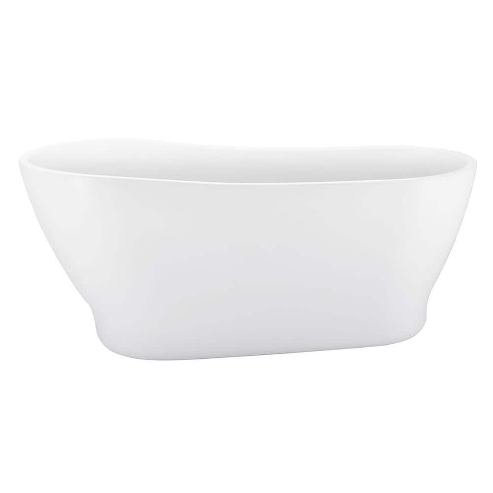 59 in. x 28 in. Acrylic Soaking Bathtub with Left Drain in White price history on PriceWatchPro