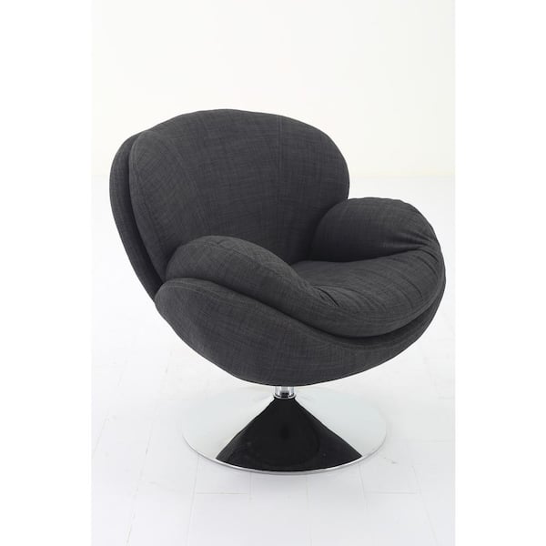 Progressive Furniture Strand Leisure Accent Chair in Anthracite Fabric