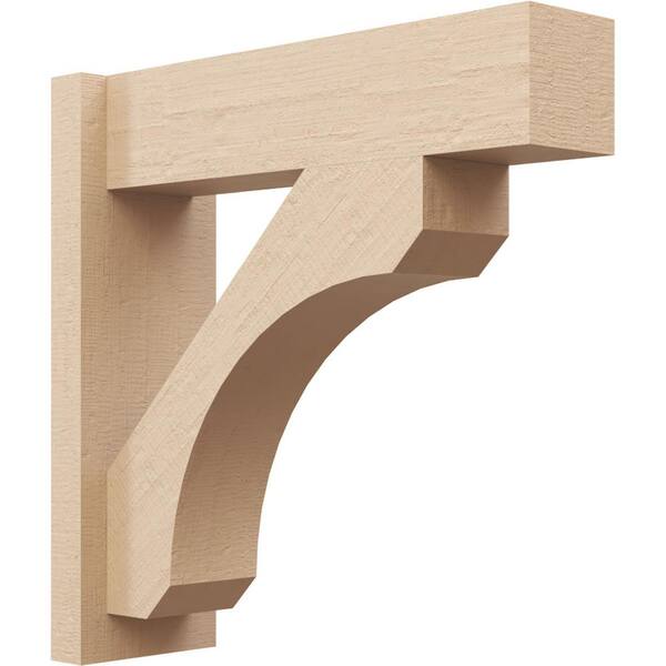 Ekena Millwork 6 in. x 24 in. x 16 in. Legacy Block Rough Cedar Woodgrain Timberthane Polyurethane Outlooker, Primed Tan