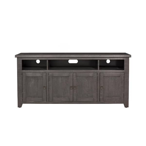 Martin Svensson Home Foundry Gray Metal TV Stand Fits TVs Up to 70 in. with Adjustable Shelves