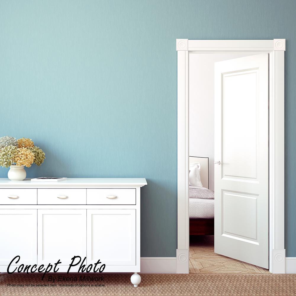 White Square Edge Decorative Rosette Block