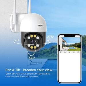 Wireless IP Security Outdoor Camera, 1080P Wi-Fi Pan/Tilt Outdoor 2-Way Audio, AI Human Detection Surveillance System