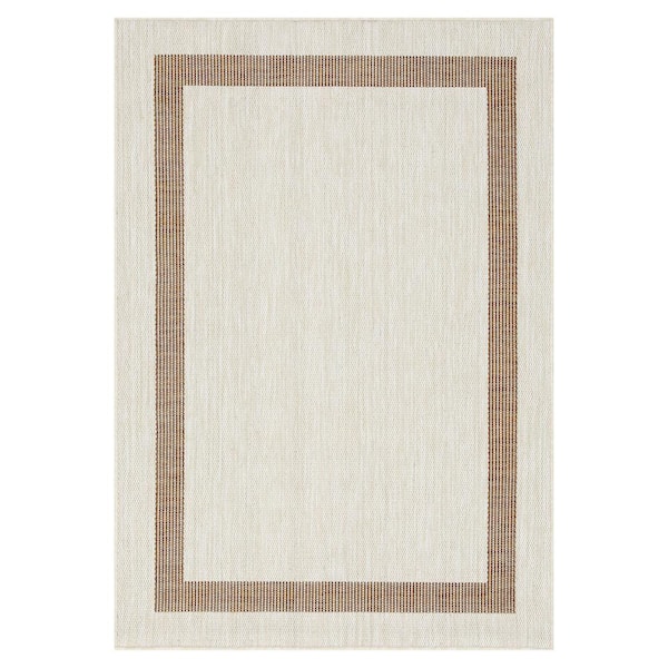 PLAYA RUG Azelia Ivory and Brick 8 ft. x 10 ft. Indoor/Outdoor Area Rug
