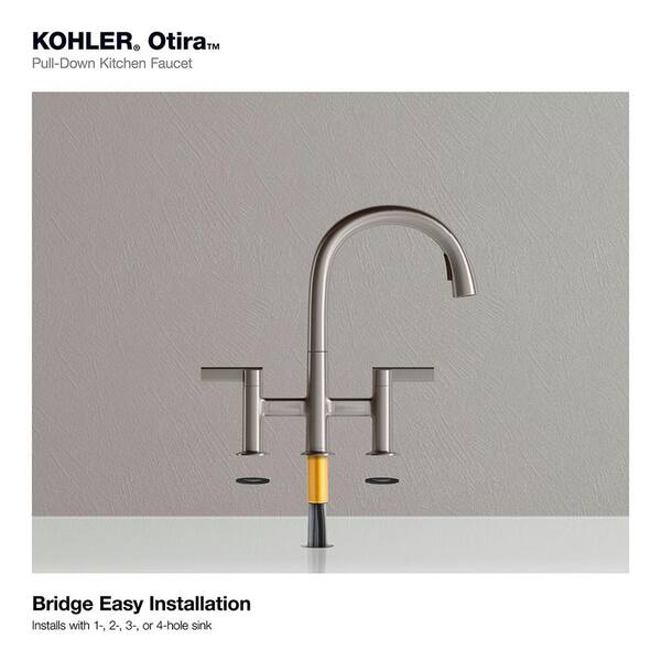 NEW Kohler Otira Stainless Pull-down Kitchen Faucet w/ Soap hotsell Dispenser