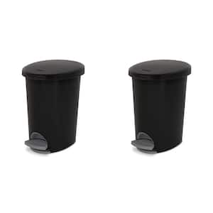 2.6 Gal. Ultra StepOn Wastebasket with Titanium Pedal and Liner (2-Pack)
