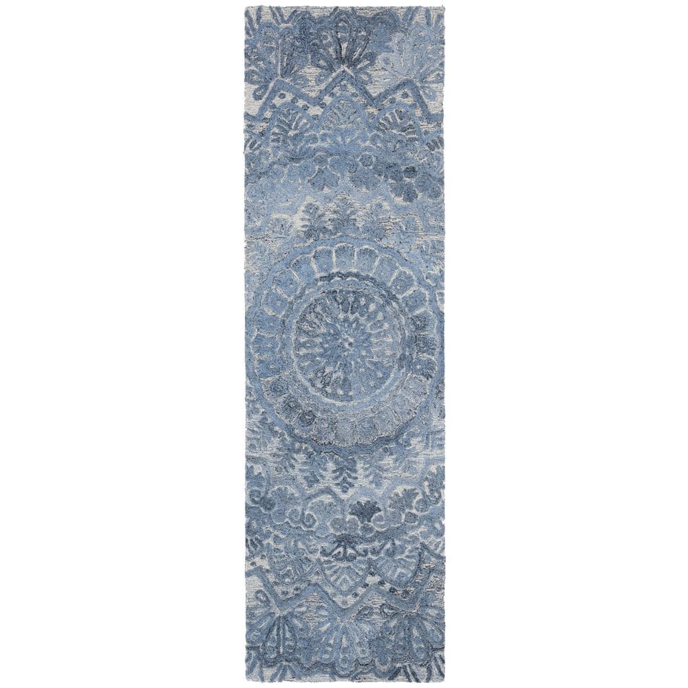 Marquee Blue/Ivory 2 ft. x 6 ft. Floral Oriental Runner Rug price history on PriceWatchPro