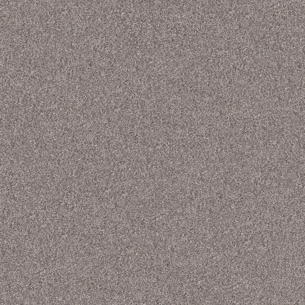 Cherry On Top II Shoreline Beige 15 ft. wide 56 oz. Solution Dyed Polyester Texture Installed Carpet