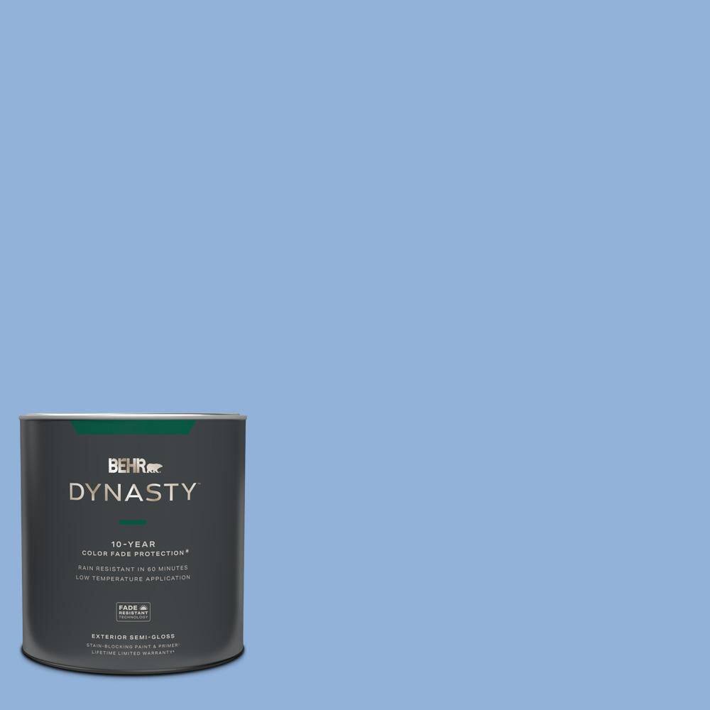 BEHR DYNASTY 1 qt. 580B5 Cornflower Blue SemiGloss Enamel Exterior