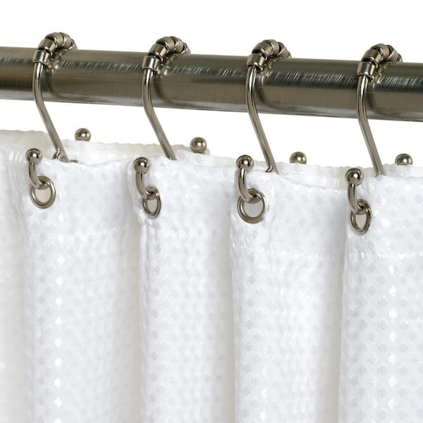 Aluminum Shower Curtain Rings/Hooks in Nickel