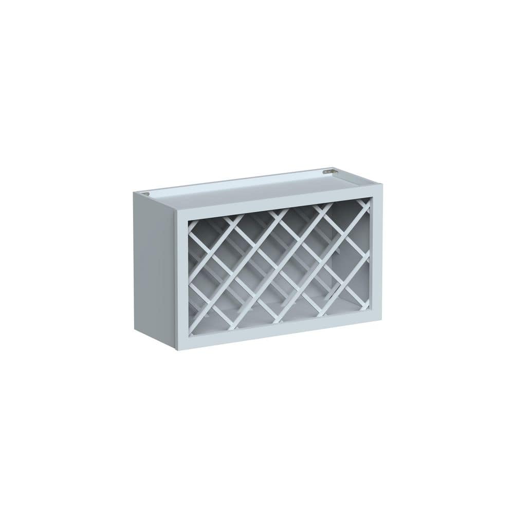 "Shaker Style 30"" W x 12"" D x 18"" H Wood Frame Ready to Assemble Wall Wine Rack Cabinet in Dove Grey" price history on PriceWatchPro