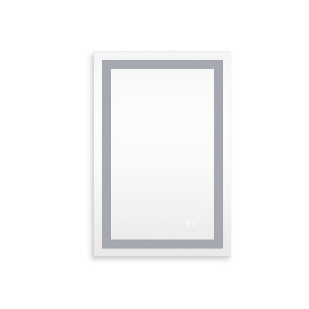 24 in. W x 32 in. H Large Rectangular Frameless Anti-Fog Dimmable LED Wall Mount Bathroom Vanity Mirror in Silver price history on PriceWatchPro