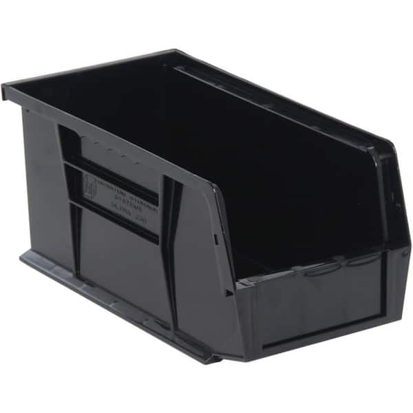 QUANTUM STORAGE SYSTEMS Ultra Series 2.59 qt. Stack and Hang Bin in Black (12-Pack)
