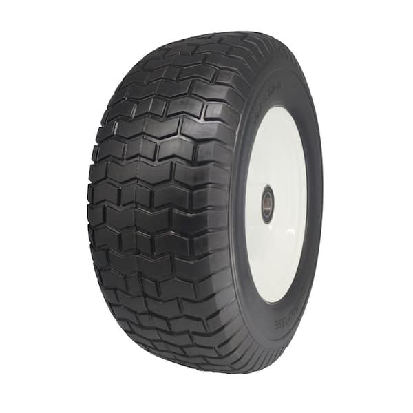 Ogracwheel 16x6.50-8 Flat Free Lawn Tire with 1 in. Bearings, 3 in. Center Hub