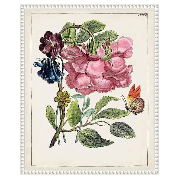 Amanti Art Dutch Florals XII 16 in. W x 20 in. H. Canvas Wall Art Print Framed in White