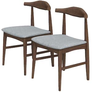 Windham Grey Fabric Mid-Century Dining Chair (Set of 2)
