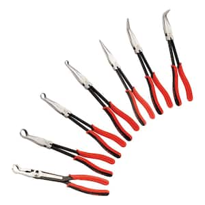 SUNEX TOOLS 16 in. Extra Long Reach Needle Nose Pliers Set (4-Piece ...